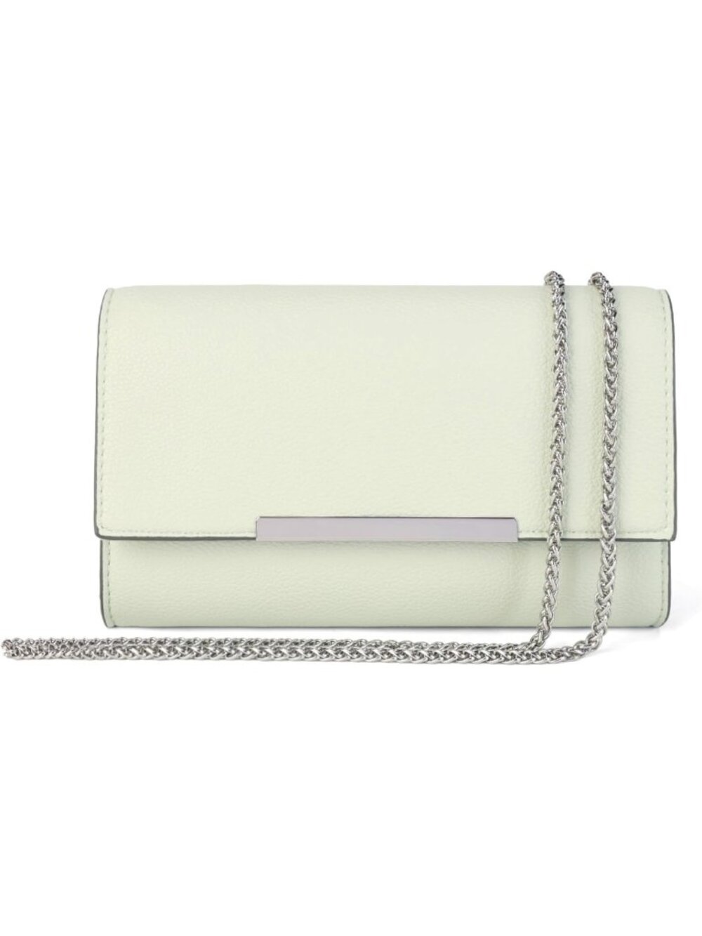 Women’s Light Green Clutch Purses Wristlet Vegan Leather Formal Evening Bag